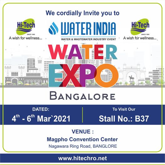 WATER INDIA WATER EXPO - 2021-Bangalore