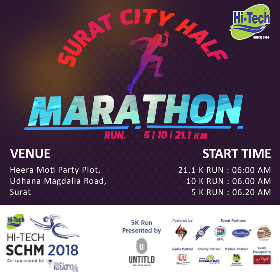 HALF MARATHON! 5K, 10K and 21.1K Run on 25th November 2018. 